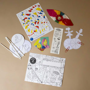 inside-contents-circus-character-stickers-blow-up-ball-unicycler-kit-other-craft-activities