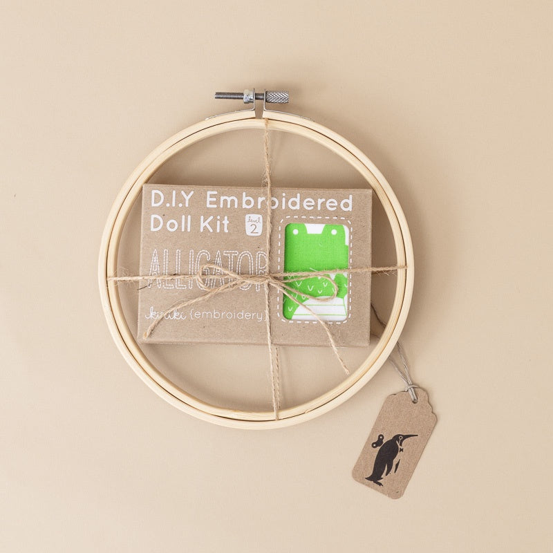 Make Your Own Embroidered Animal Kit | Alligator