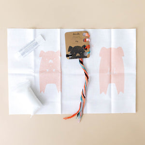 Make Your Own Embroidered Animal Kit | Piggie