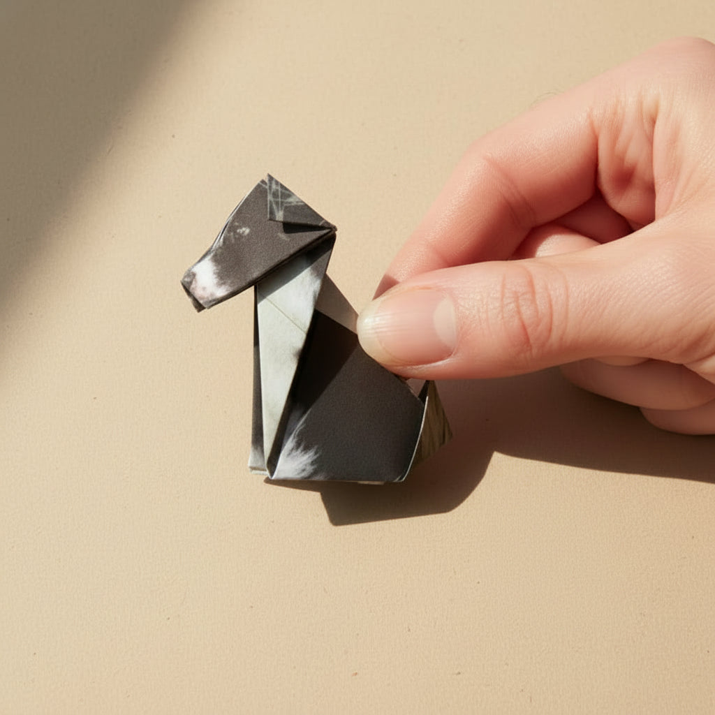 make-your-own-origami-paper-pups finished pup