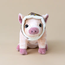 Load image into Gallery viewer, maybe-piggy-stuffed-animal-with-aviator-hat