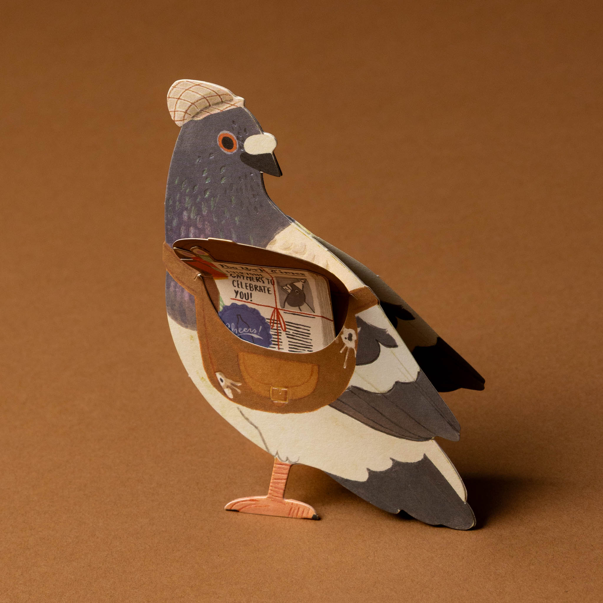 messenger-pigeon-pop-up-greeting-card-standing