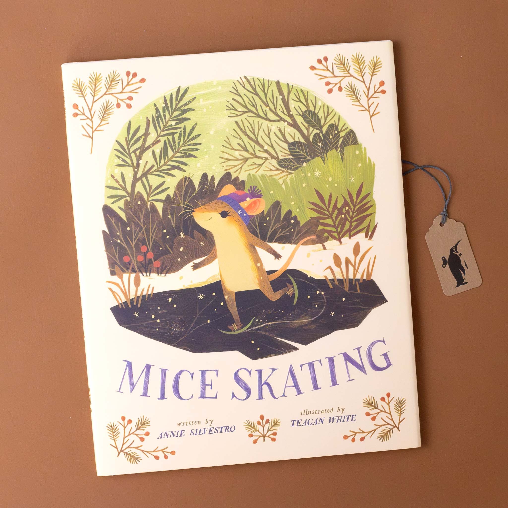 mice-skating-book-cover-with-mouse-skating-on-an-outdoor-pond-with-a-purple-headband