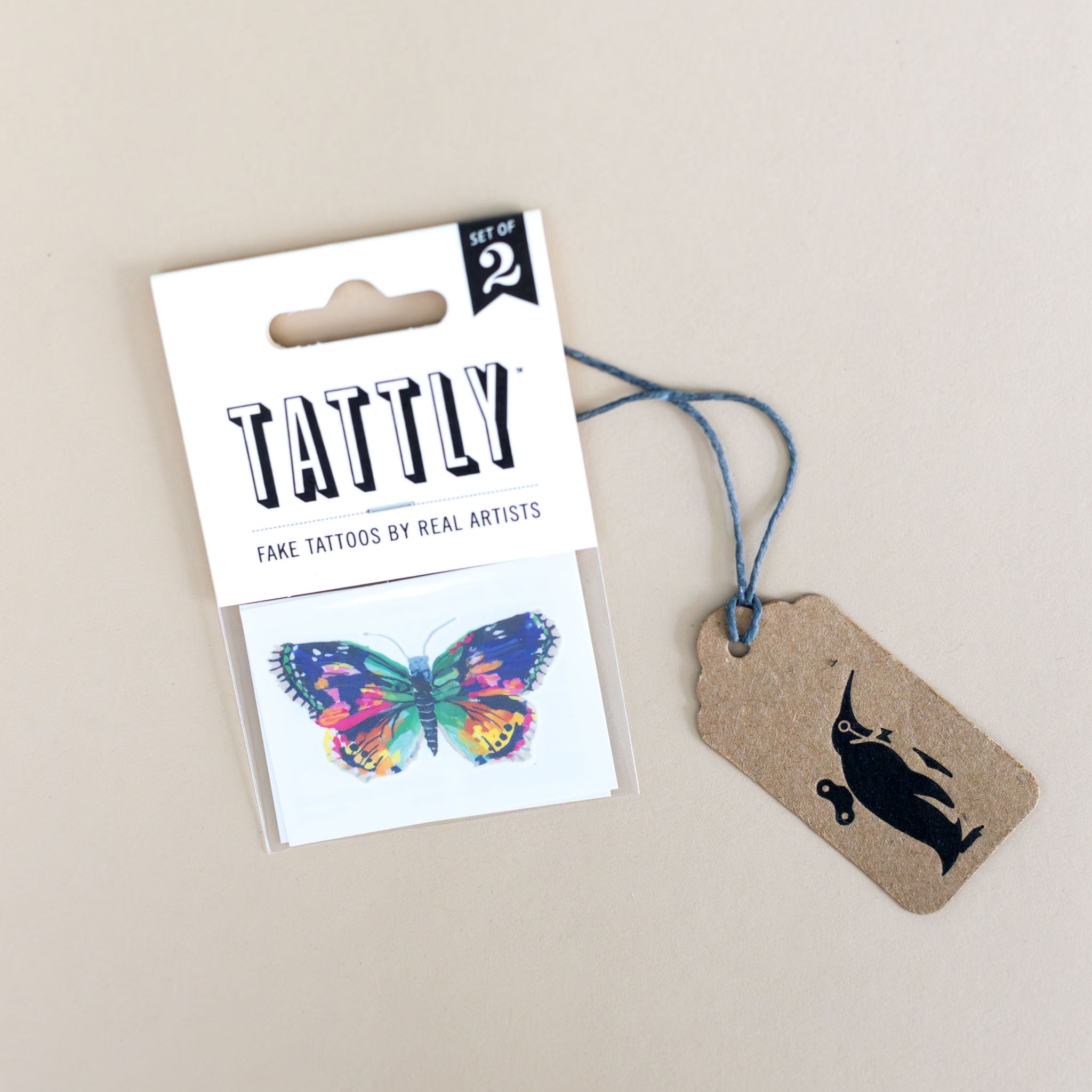 Midnight Butterfly Temporary Tattoo Pair