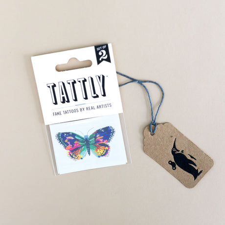 Midnight Butterfly Temporary Tattoo Pair