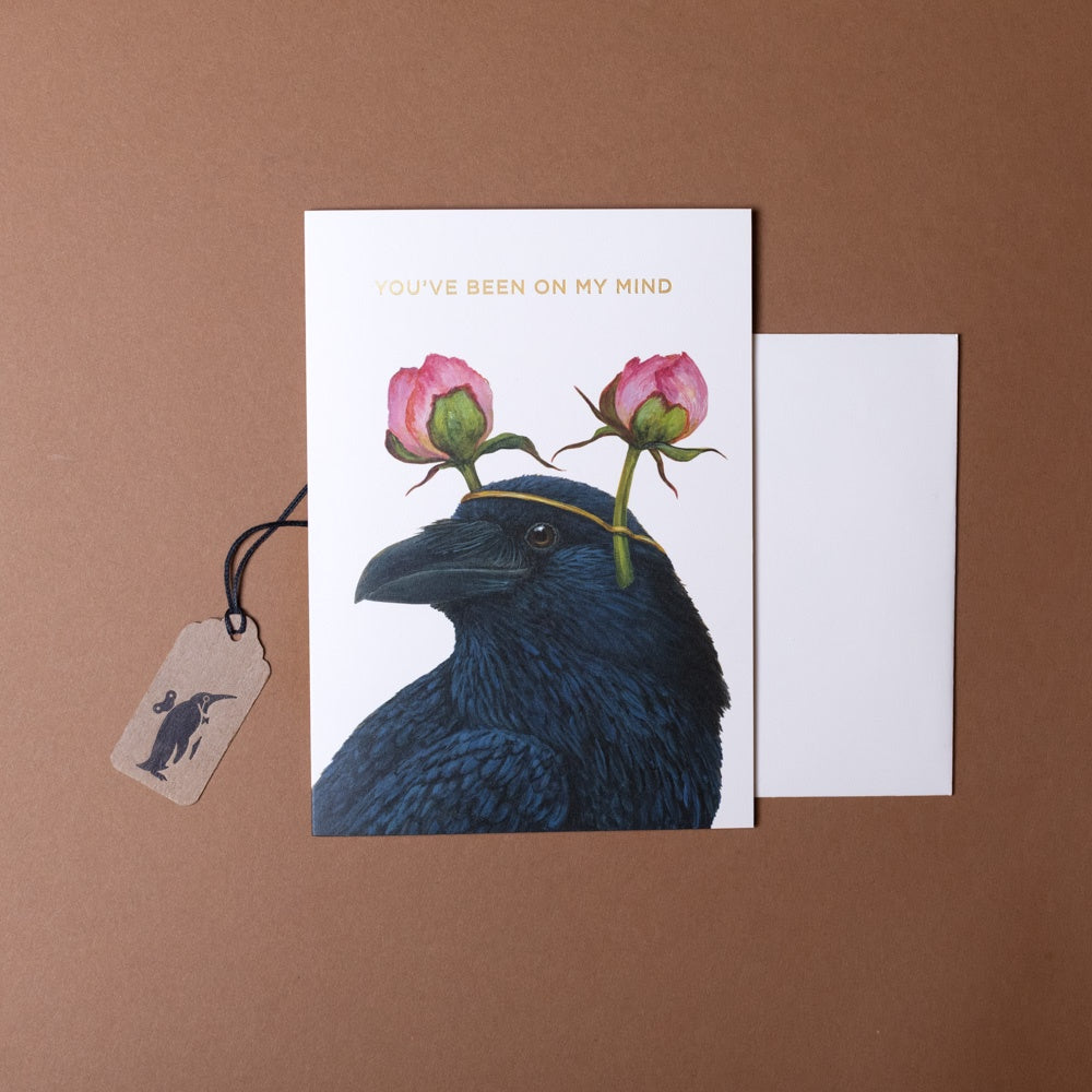 Mindful Raven Greeting Card