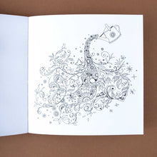 Load image into Gallery viewer, Flowers from a watering can from Miniature Secret Garden Coloring Book by Johanna Basford