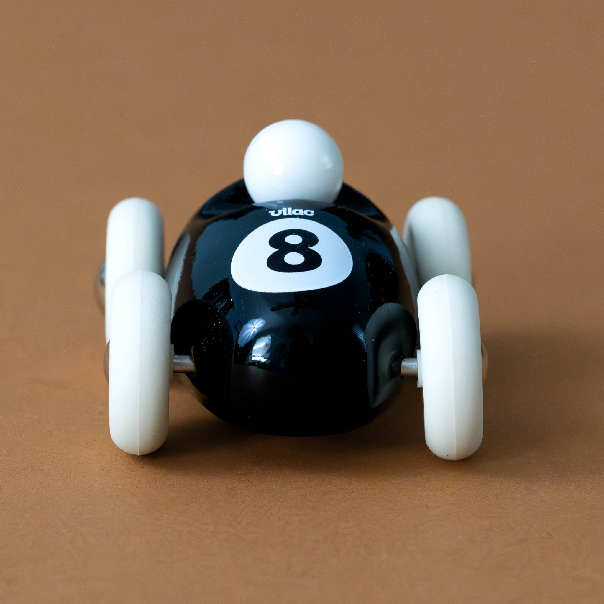 miniature-wooden-roadster-black-number-8-front