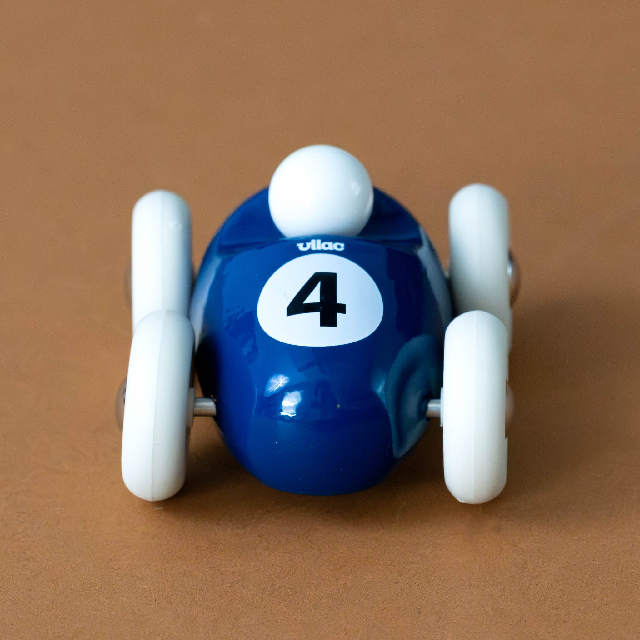 miniature-wooden-roadster-midnight-blue-number-4-with-white-wheels-front