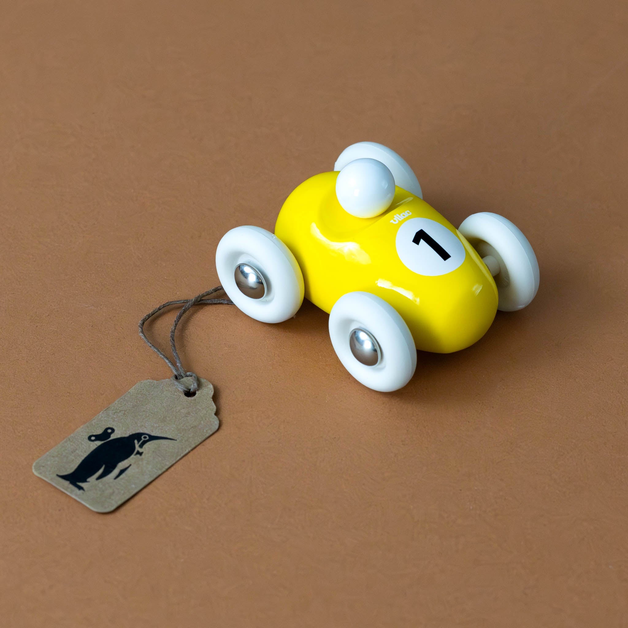 miniature-wooden-roadster-yellow-white-wheels-number-1
