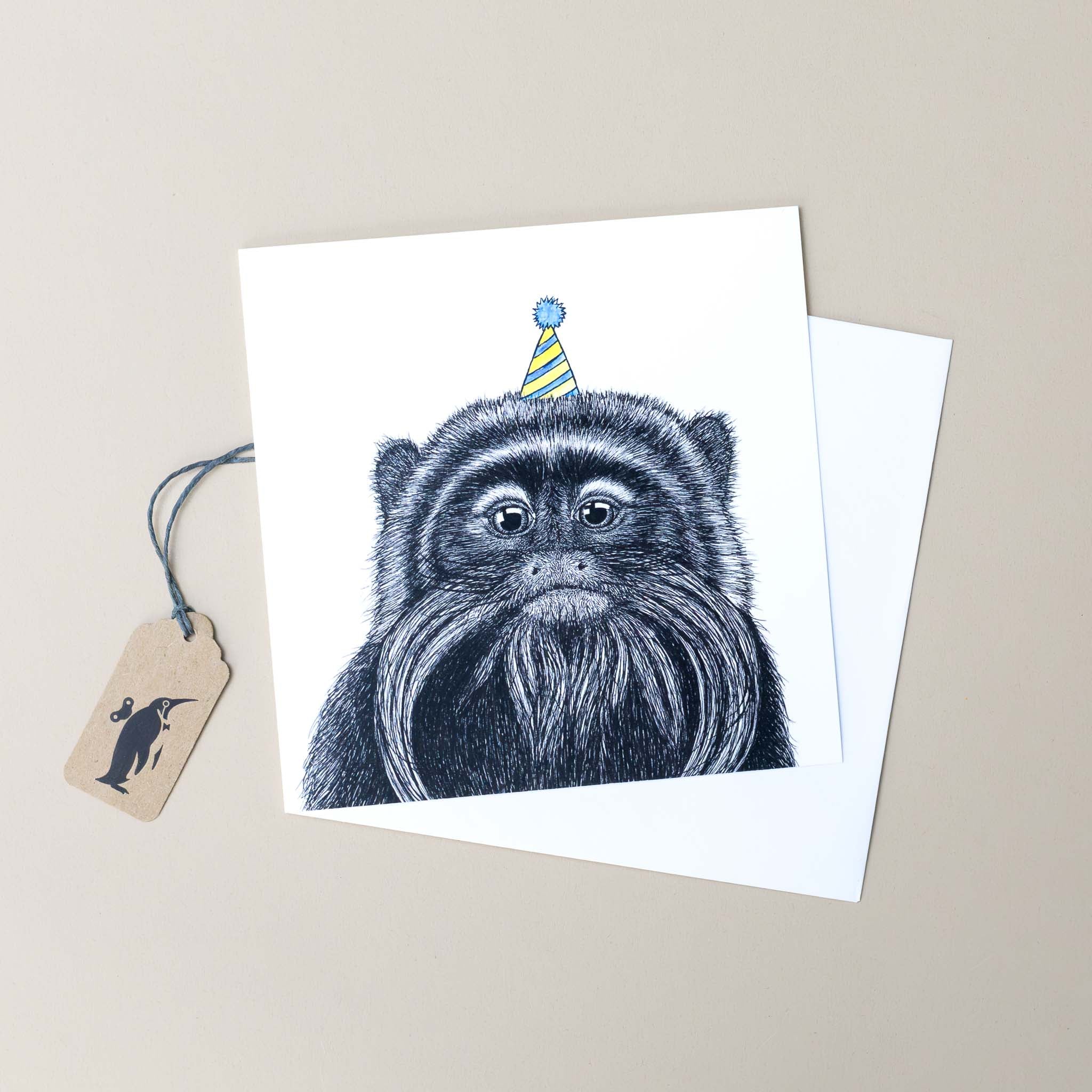 Monkey Face Wishes Greeting Card