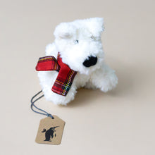 Load image into Gallery viewer, munro-scottie-dog-ornament-with-red-tartan-scarf