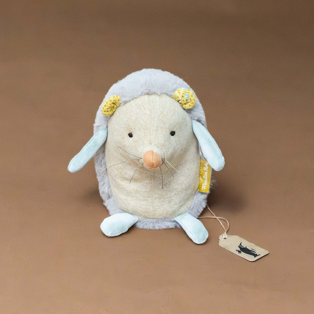 musical-hedgehog-stuffed-animal-with-pink-nose-and-yellow-ears