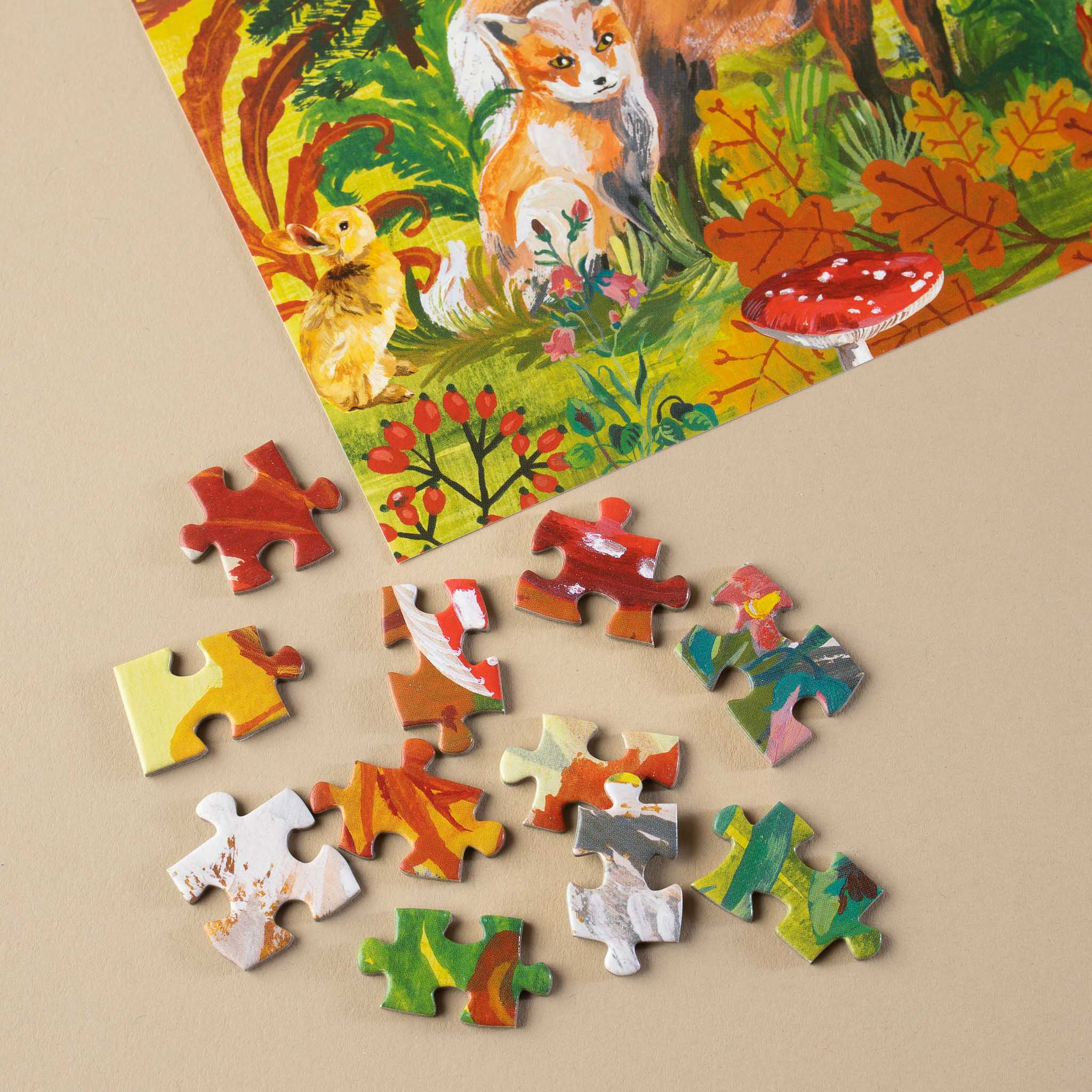 individual-puzzle-pieces-to-fox-autumn-fall-scene