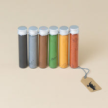 Load image into Gallery viewer, non-toxic-pigment-pain-set-mother-earth-green-rust-ochre-brown-black-grey-tubes-of-pigments