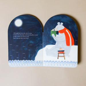 illustration-of-polar-bear-at-night-reading-and-drinking-cocoa-with-text