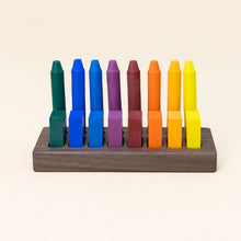 Load image into Gallery viewer, organic-beeswax-block-crayon-set--8-colors---rainbow-housed-in-wood-block