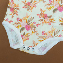 Load image into Gallery viewer, detail-showing-pink-and-peach-floral-on-off-white-background