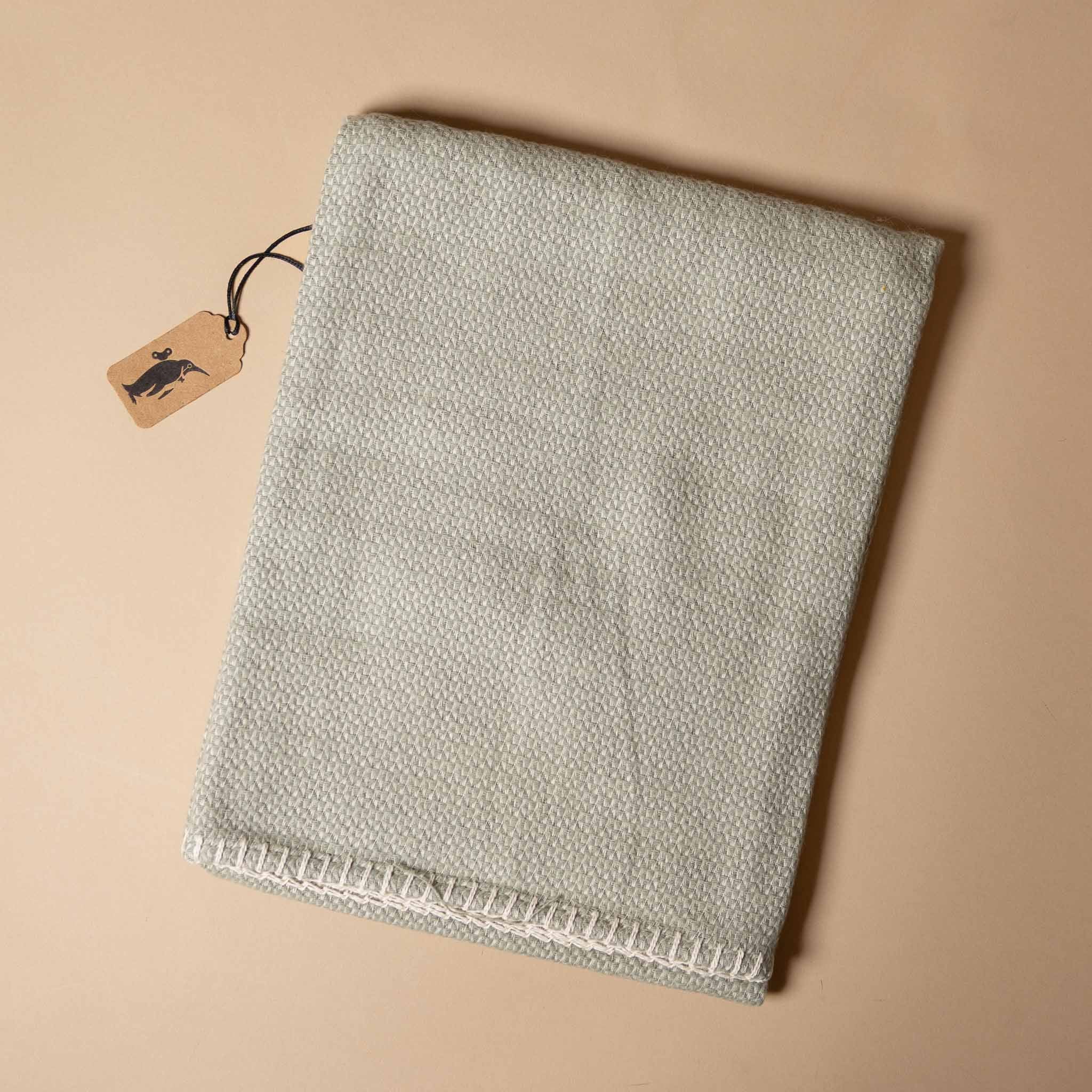 Organic Cotton Stitch Blanket | Sage
