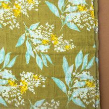 Load image into Gallery viewer, detail-of-floral-print-on-gold-background