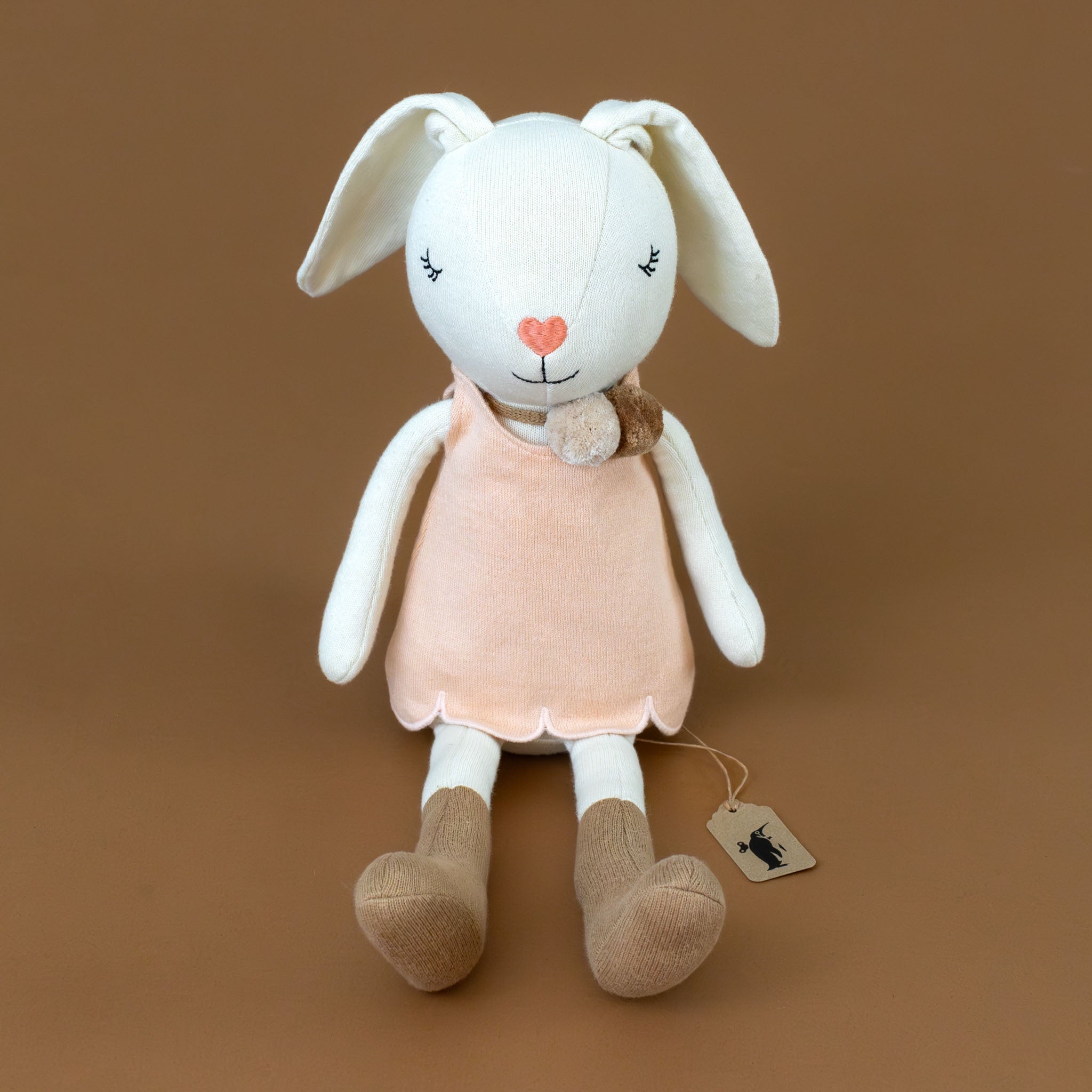 organic-knit-woodland-pal--charlotte-bunny-with-pink-scallop-dress