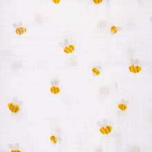 Load image into Gallery viewer, yellow-soft-black-bee-print-on-white