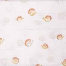 Load image into Gallery viewer, blush-pink-yellow-blue-snail-print-on-white