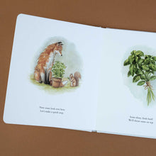 Load image into Gallery viewer, interior-page-illustration-of-a-fox-considering-basil-for-soup