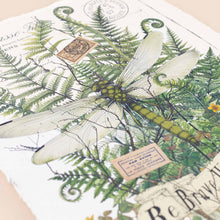 Load image into Gallery viewer, detail-of-dragonfly-above-ferns-and-stamps-for-vintage-imagery