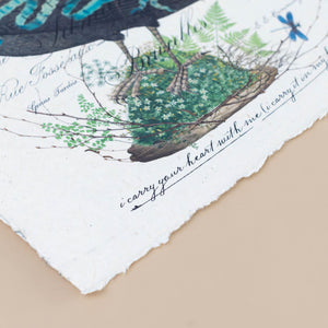 deckle-edge-with-detail-of-text-and-soft-grasses-under-feet-of-bird
