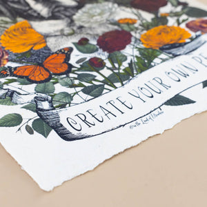 deckle-edge-with-detail-of-printing-with-flowers-text-and-butterfly