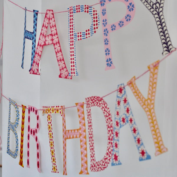 Paper Print Happy Birthday Garland