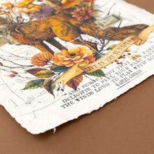 Load image into Gallery viewer, deckle-edge-with-print-detail-of-yellow-orange-brown-green-black