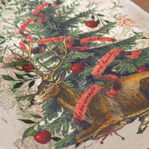 detail-of-deer-and-text-on-print