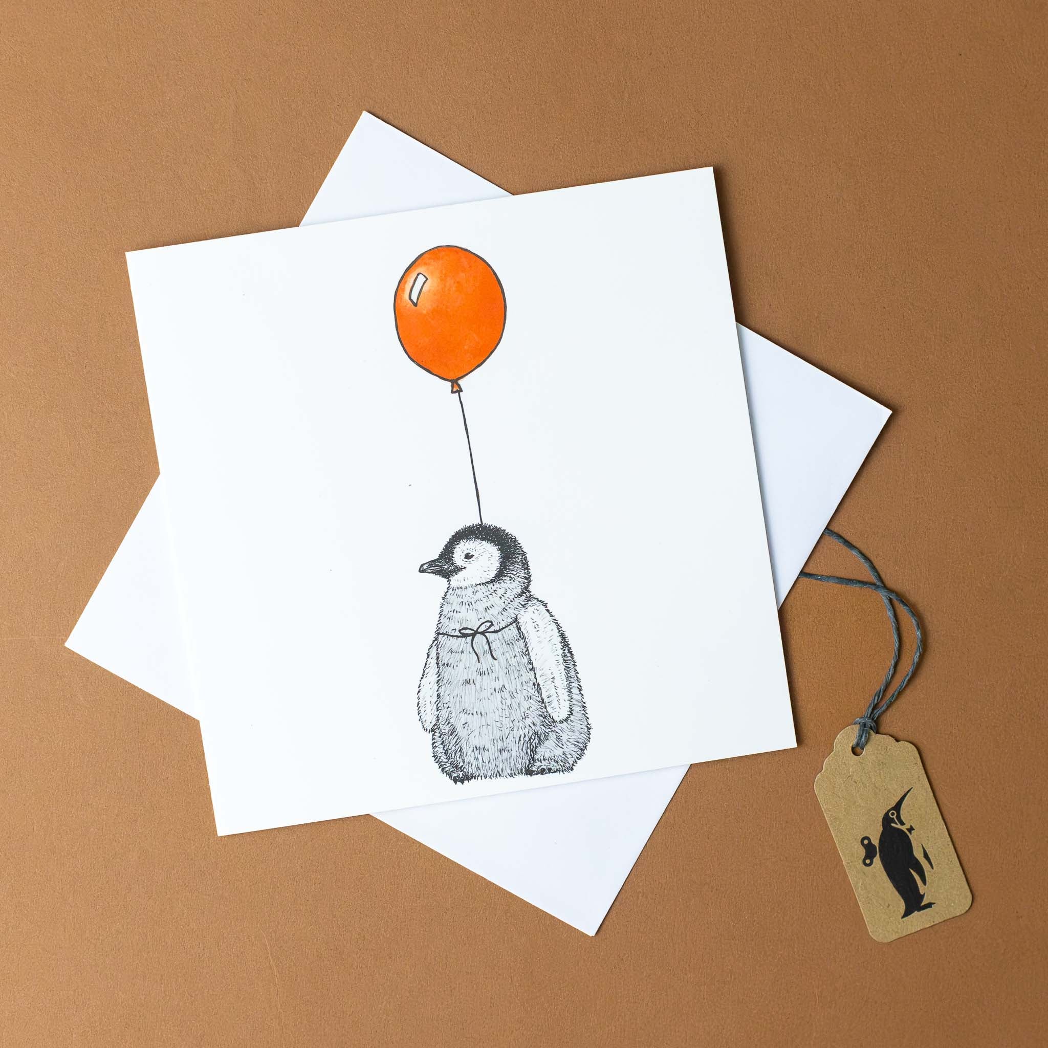 penguin-chick-wishes-greeting-card-with-a-ballloon