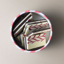 Load image into Gallery viewer, peppermint-bark-dark-and-white-chocolate-bar-in-soft-blue-container