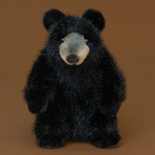 Load image into Gallery viewer, petite-black-bear-stuffed-animal-sitting-with-tan-snout