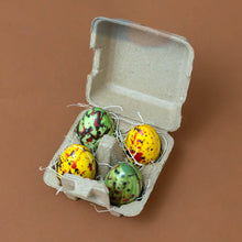 Load image into Gallery viewer, petite-chocolate-ganache-egg-sampler-with-green-and-yellow-speckled-eggs