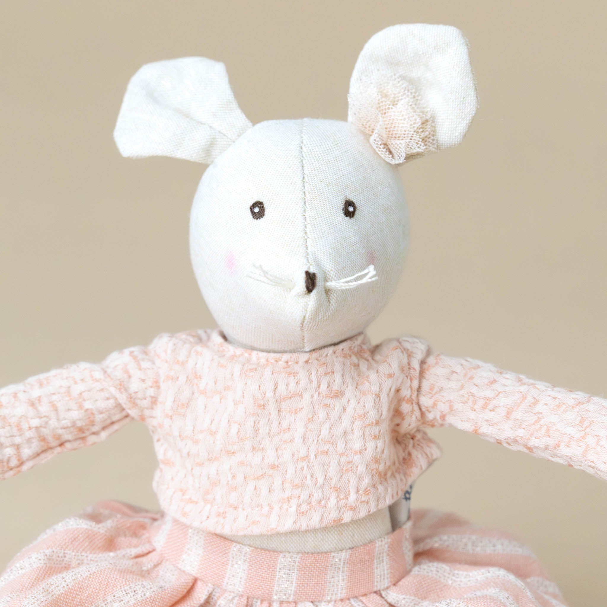 petite-dance-white-mouse-anna-with-pink-dress-and-bows-with-embroidered-eyes-nose-and-whiskers