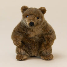 Load image into Gallery viewer, petite-brown-grizzly-bear-sitting-stuffed-animal