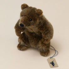 Load image into Gallery viewer, petite-brown-grizzly-bear-sitting-stuffed-animals