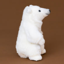 Load image into Gallery viewer, white-petite-ice-bear-sitting-stuffed-animal-side-arms