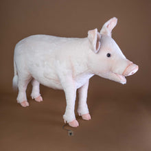 Load image into Gallery viewer, Plush Piggy Seat friendly face standing.