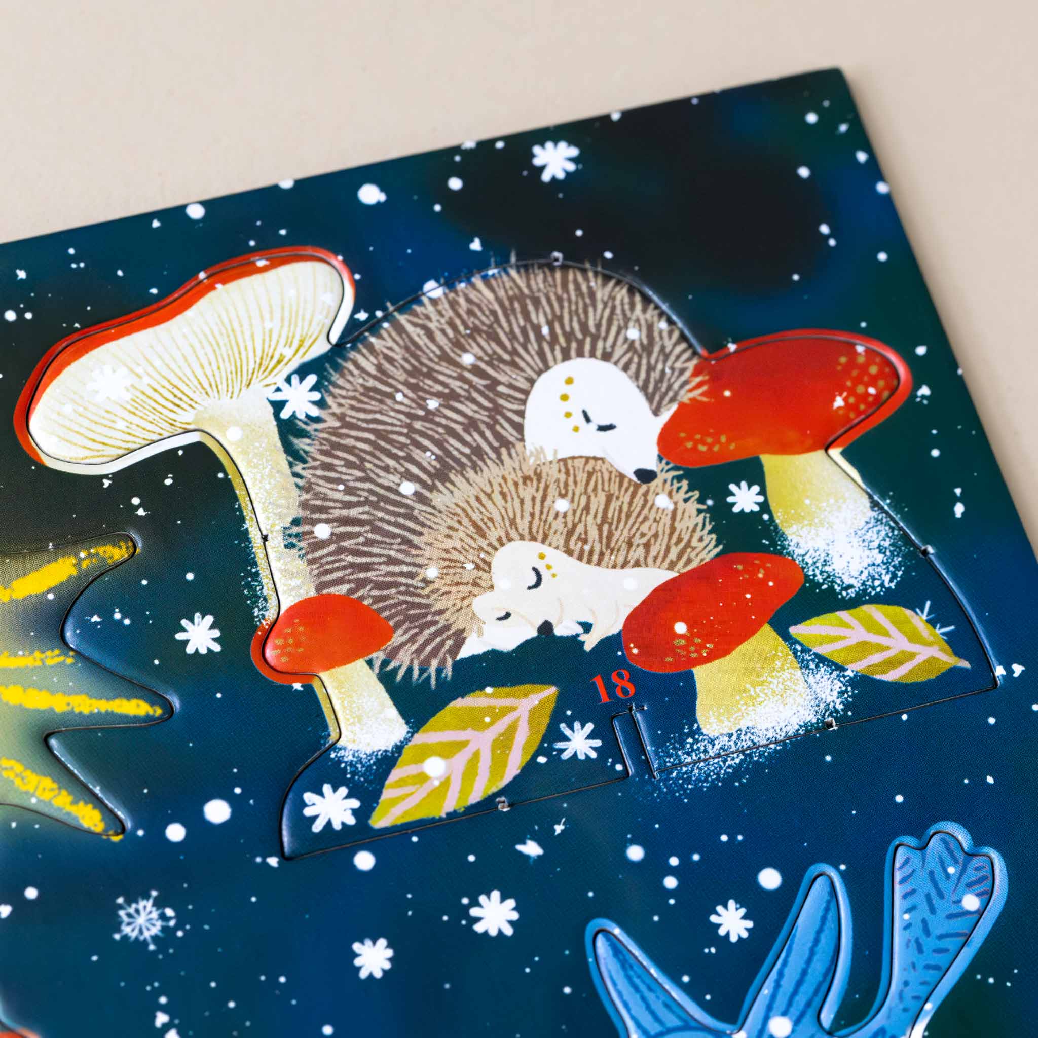 pop-and-slot-advent-calendar-beneath-the-tree-hedgehogs-with-mushrooms-number-18