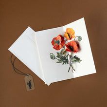 Load image into Gallery viewer, inside-of-card-showing-red-and-orange-poppies-opening