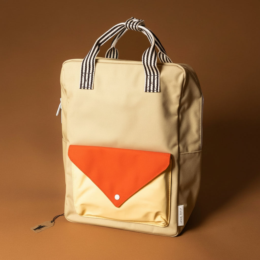 recycled-wonders-envelope-backpack-large-sandy-beach-with-a-red-pocket