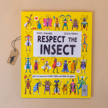 Load image into Gallery viewer, respect-the-insect-book-yellow-cover-with-4-rows-of-insects