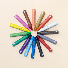 Load image into Gallery viewer, rice-wax-crayon-set-16-colors-displayed-in-a-circle
