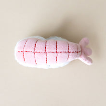 Load image into Gallery viewer, sassy-sushi-nigiri-stuffed-toy-with-pink-shrimp-and-white-rice-top