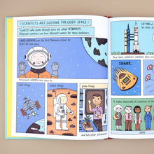 Load image into Gallery viewer, Zooming Through Space page from Scientists Are Saving the World Book by Saskia Gwinn and Ana Albero